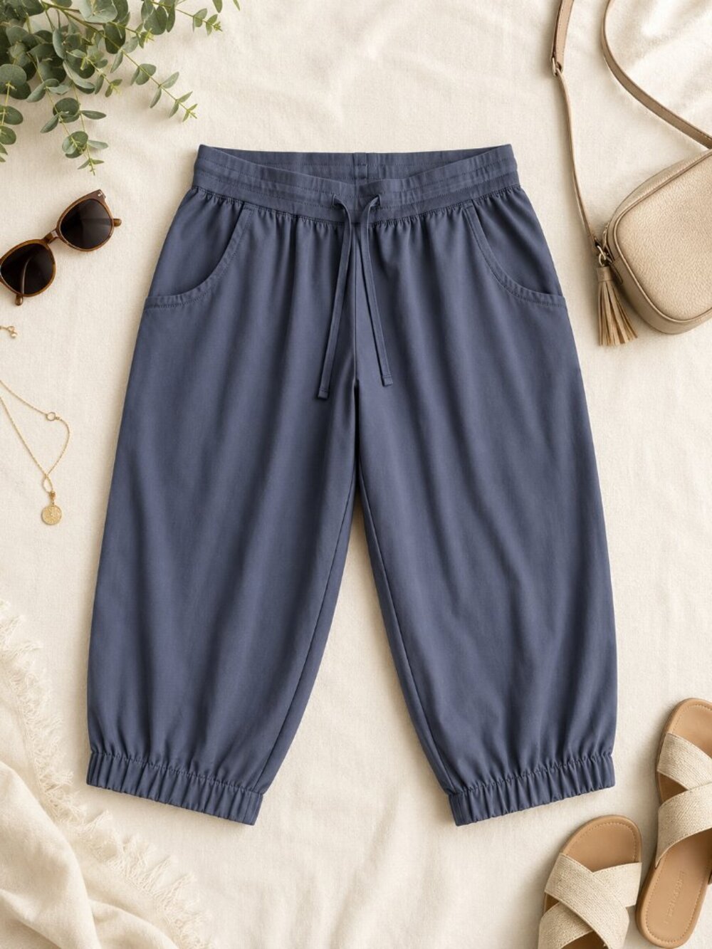 Crane Cropped Jogger Pants / Capri Sweatpants – Size S 36/38
